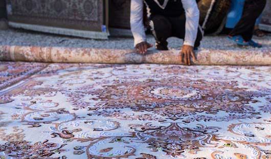 روش اصولی لول کردن قالی در قالیشویی یوسف آباد 